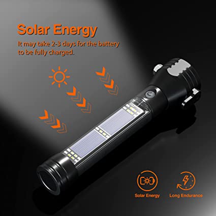 10-In-1 Solar Power Multi-Function Tactical Flashlight📢📢 Flash⚡ sale: ends in 3 hours! ⏰⏰