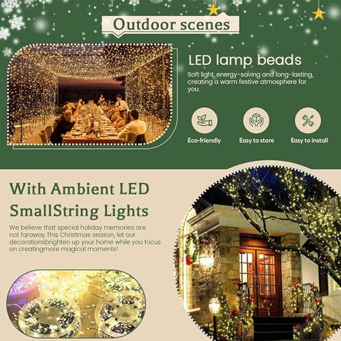 🎁🎄Copper wire string light with firecracker-style lights