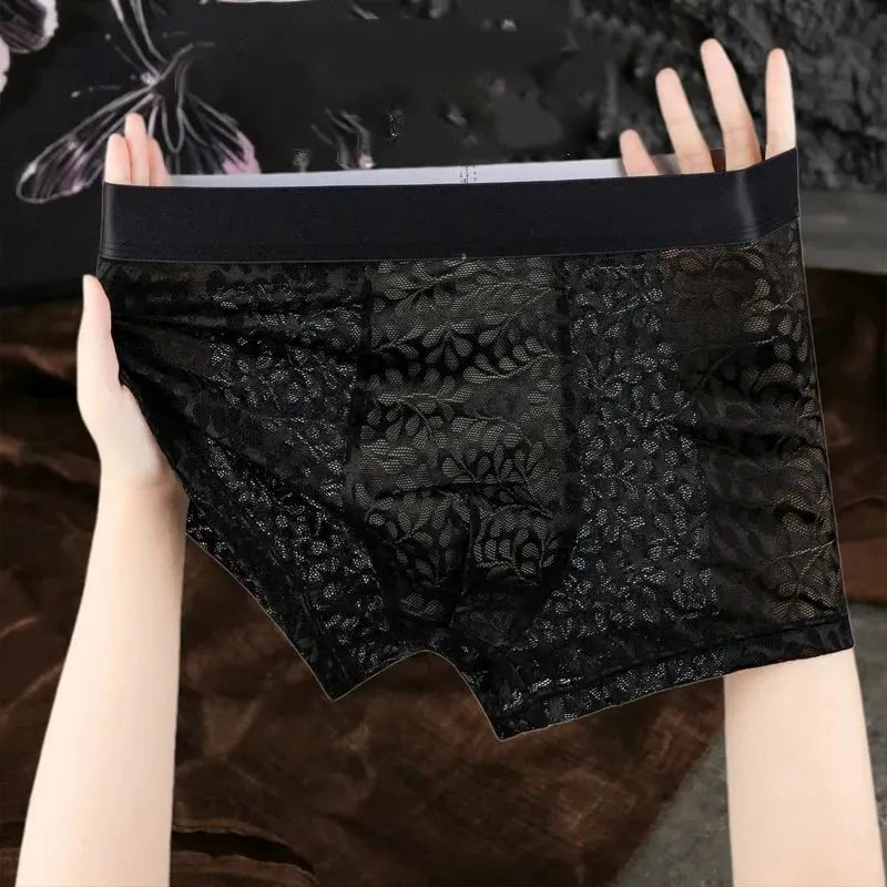 ✨Ultra-Sheer Boxer Briefs – Breathable, 3D Pouch Support & Seamless Comfort