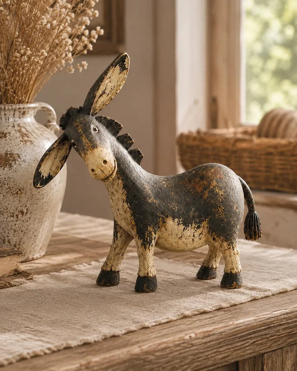 🔥HOT SALE🔥💯  Rustic Donkey Figurine for Farmhouse Decor