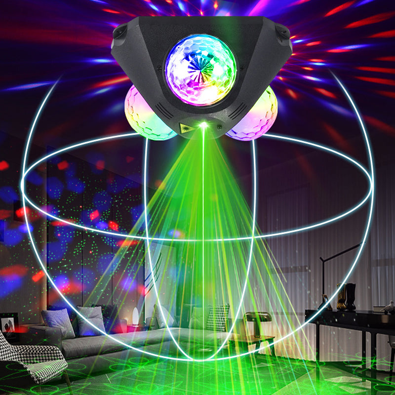🔥3-Ball Sound-Activated Laser Party Light