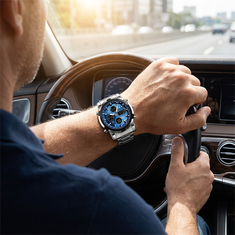 ⌚ Men‘s Military Watch – Analog-Digital Display, Waterproof & Shock-Resistant