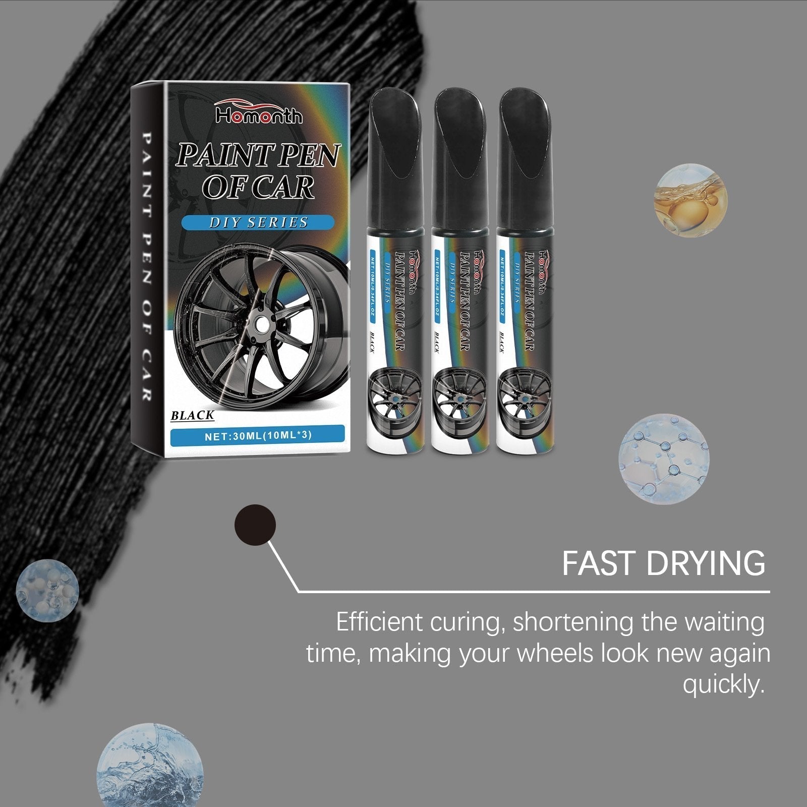 Magic Car Scratch Repair Pen – Fix rim scratches in minutes. Permanent, no‐drip formula. Includes clear coat. ✨🔧