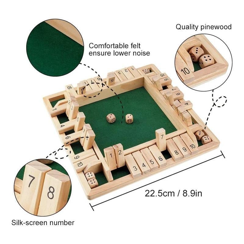 🎉 Best Selling🎁Shut the box-Wooden dice board game