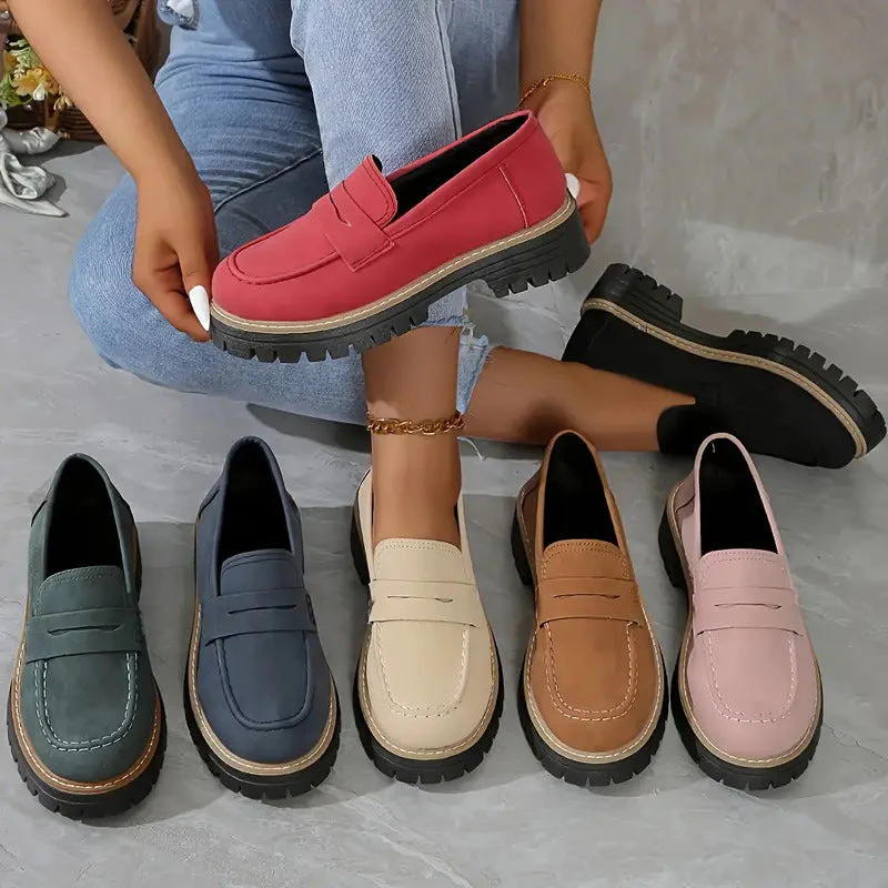 🌿Women's Comfortable Chunky Slip On Platform Loafers