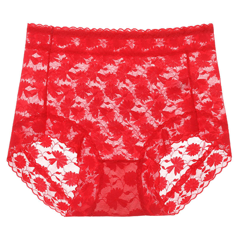 Sexy Seamless Thin Lace Silk Care Panties