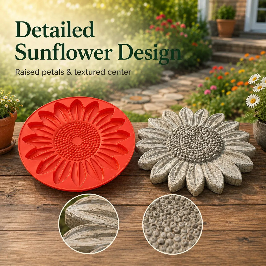 💥 🌻 Reusable Sunflower Stepping Stone Mold