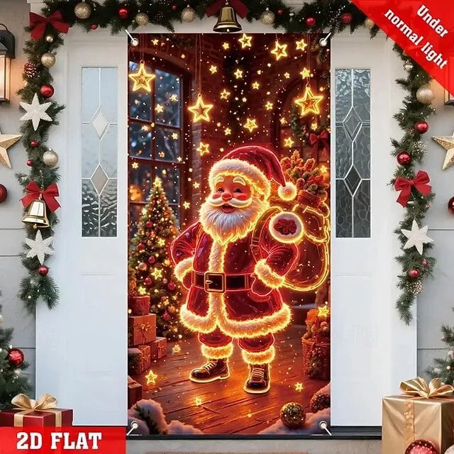 🎄Christmas Door Cover For Instant Holiday Decor