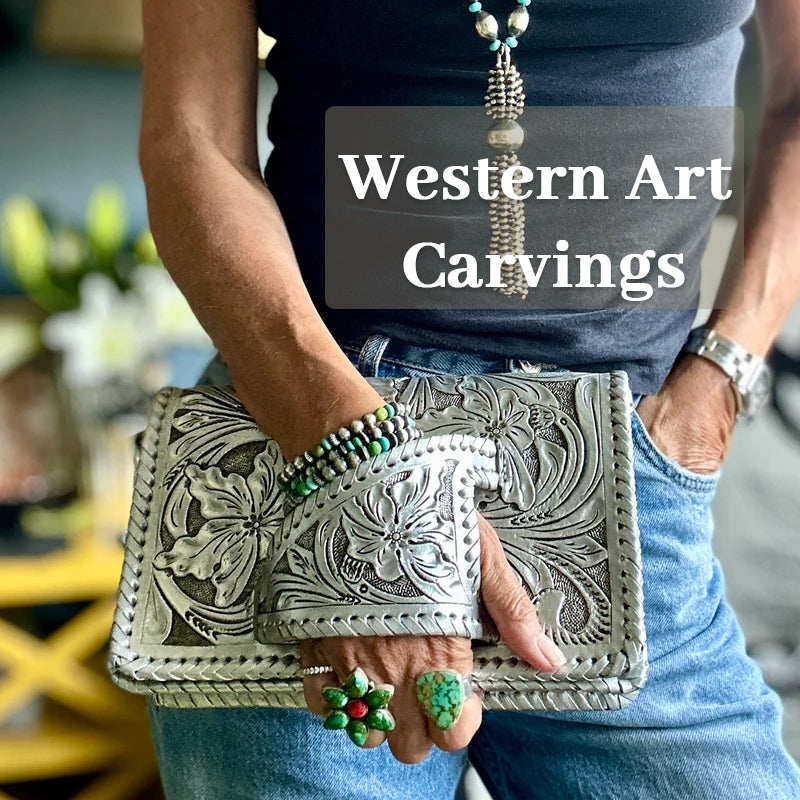 "Silver Flower Dance" Western-Style Clutch