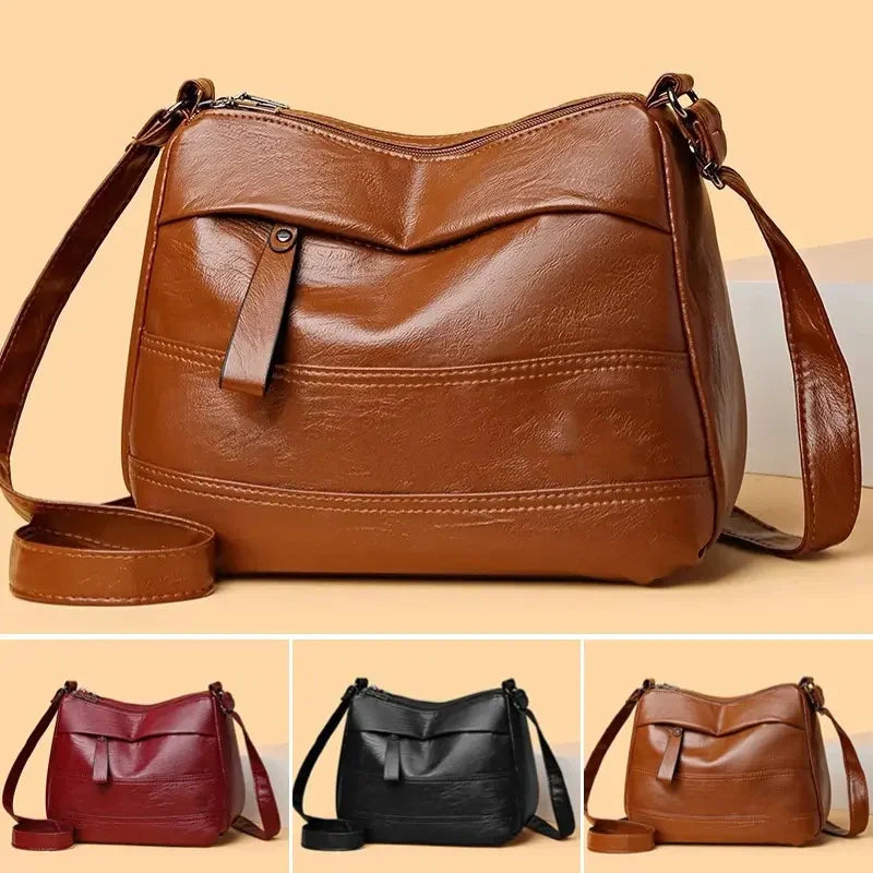 🔥Retro Large-Capacity Multilayer Shoulder Bag
