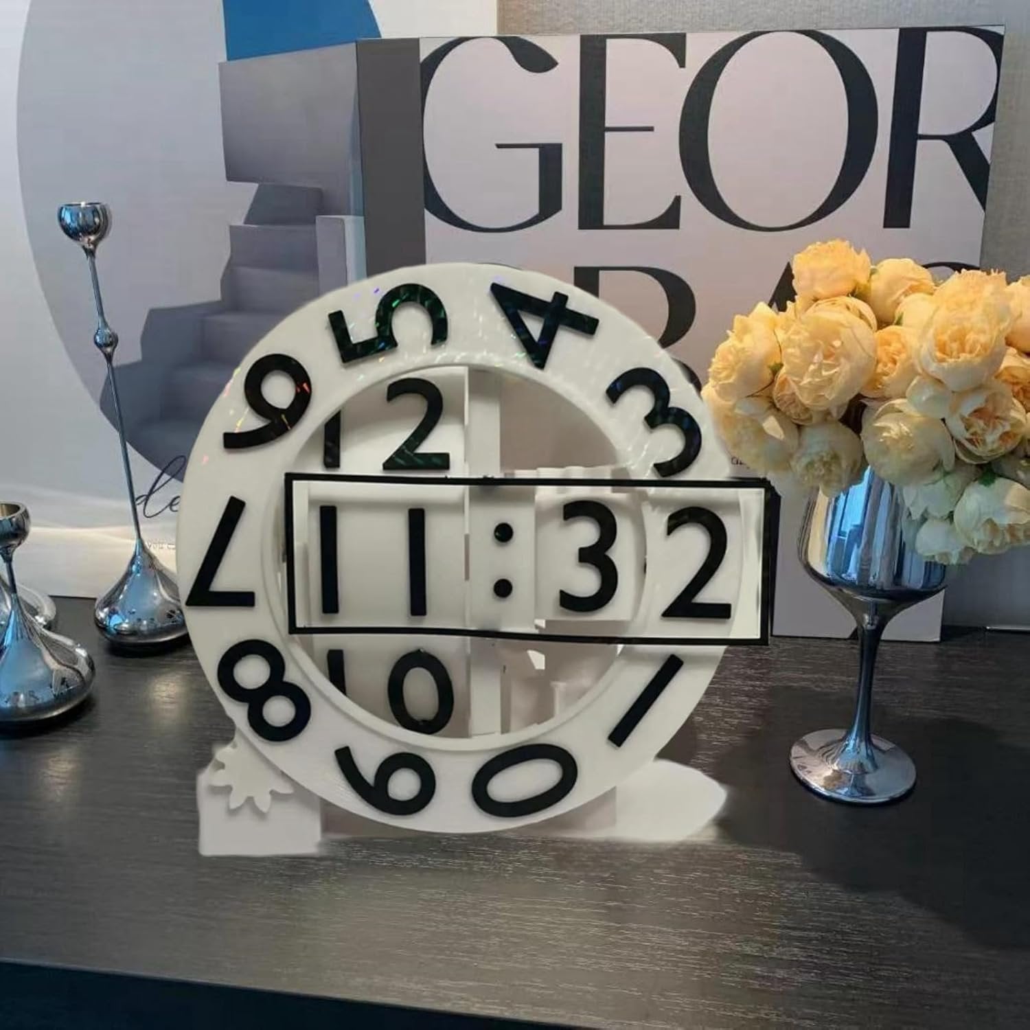 ⏰Unique Modern 3D Printed Desktop Triaxial Numechron Clock