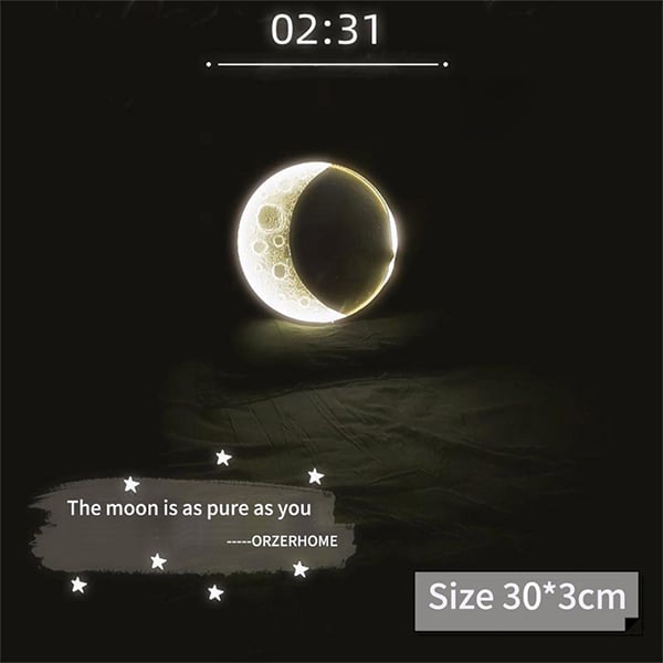 🔥 - DIY Moon LED Wall Lamp COB Light