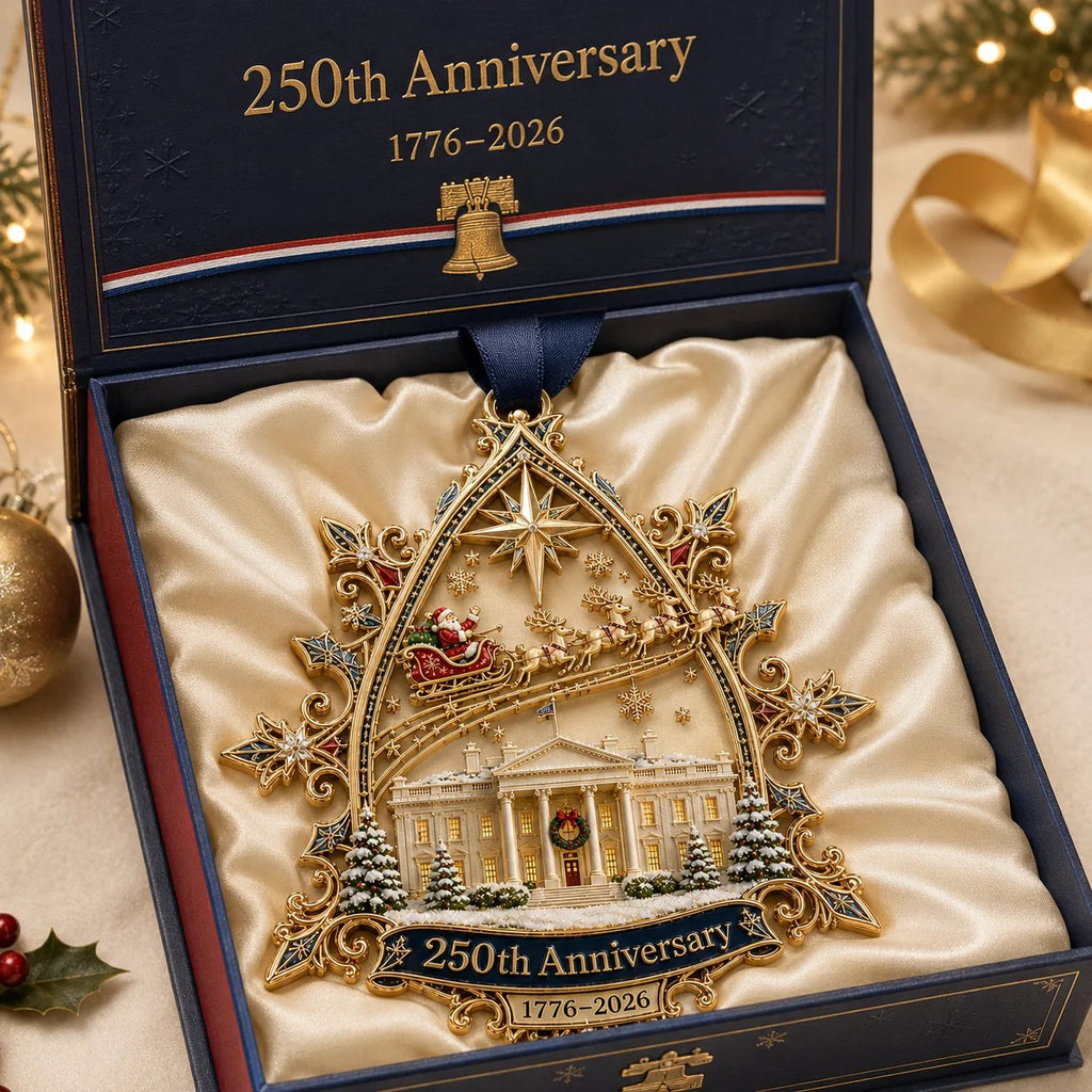 🔥😍Last 50pcs✨🔥250th Anniversary: Santa Flying Over the White House on a Snowy Night