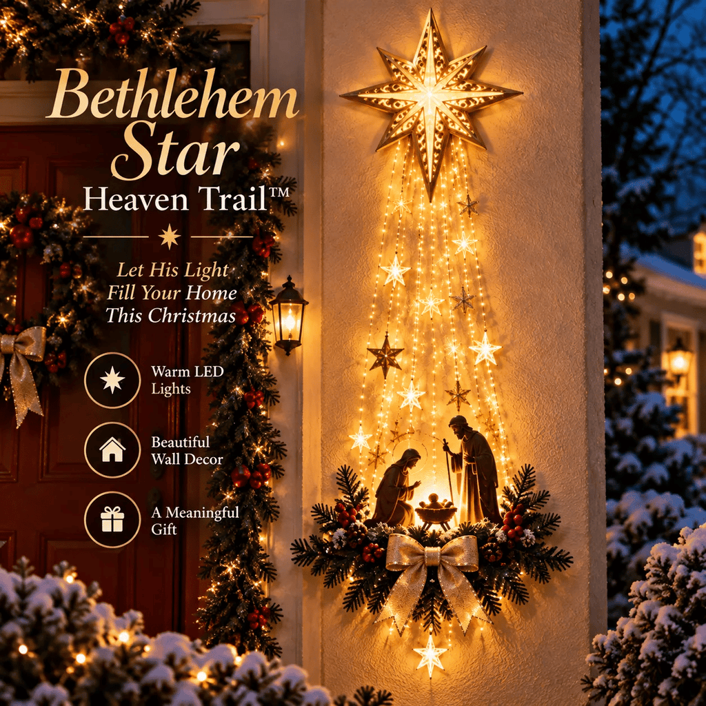 ✨✨✝️ Bethlehem Star of FaithTM – Lighted Nativity Wall Decor