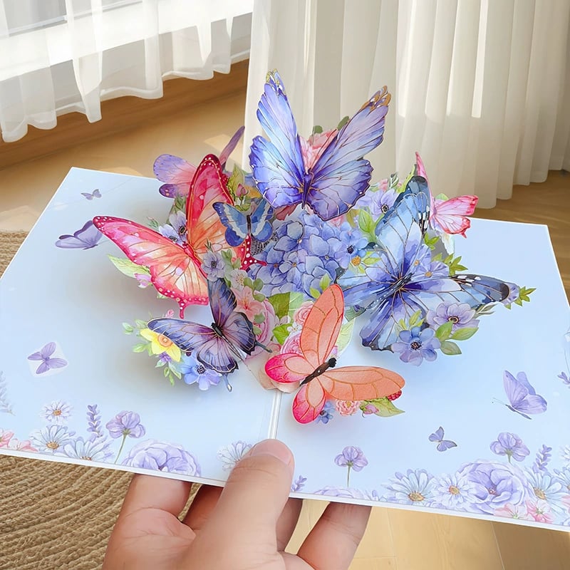 🦋 Surprise 3D butterfly pop-up greeting card