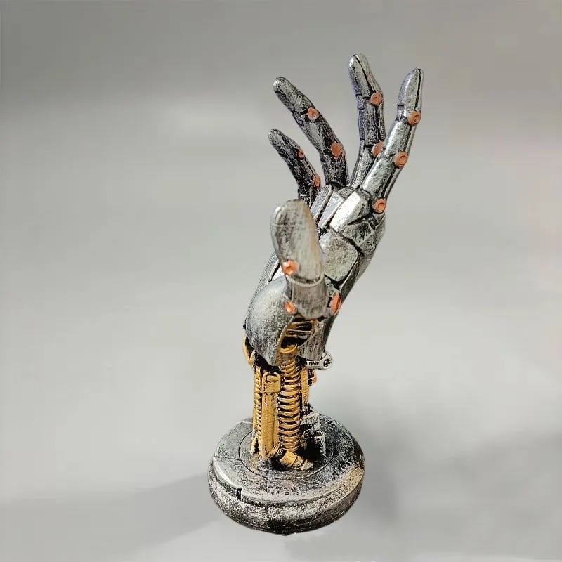 Cyberpunk Mechanical Hand Ornament – Futuristic Style for Your Space!