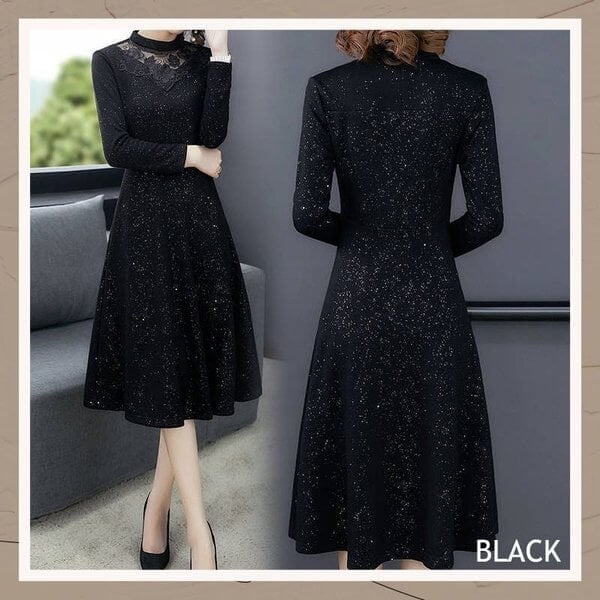 Dress embroidered with lace