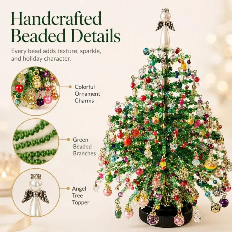 🎄 DIY Beaded Christmas Tree Kit – 🎅Create Your Own Sparkling Holiday Decoration