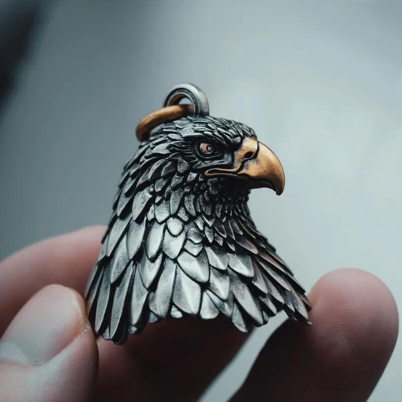 Handcrafted HD Eagle Bell -Eagle Bronze Motorcycle Bell