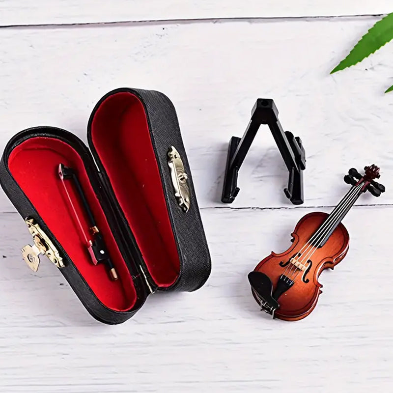 🎄 Mini Violin Model Ornament – Exquisite Detail, Perfect for Graduation Gift & Holiday Decor ✨📦