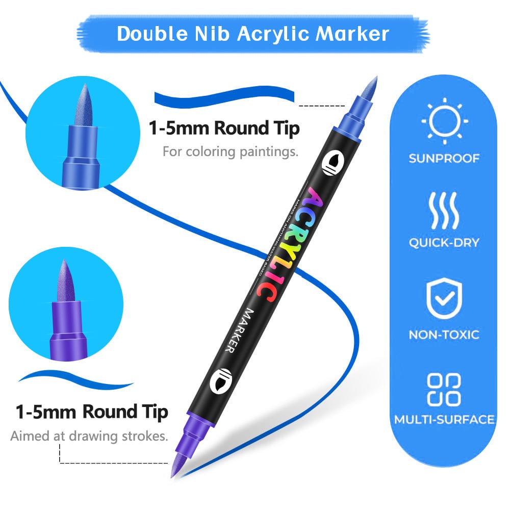 🔥🎨Double-Ended Art Markers for Professionals & Beginners!