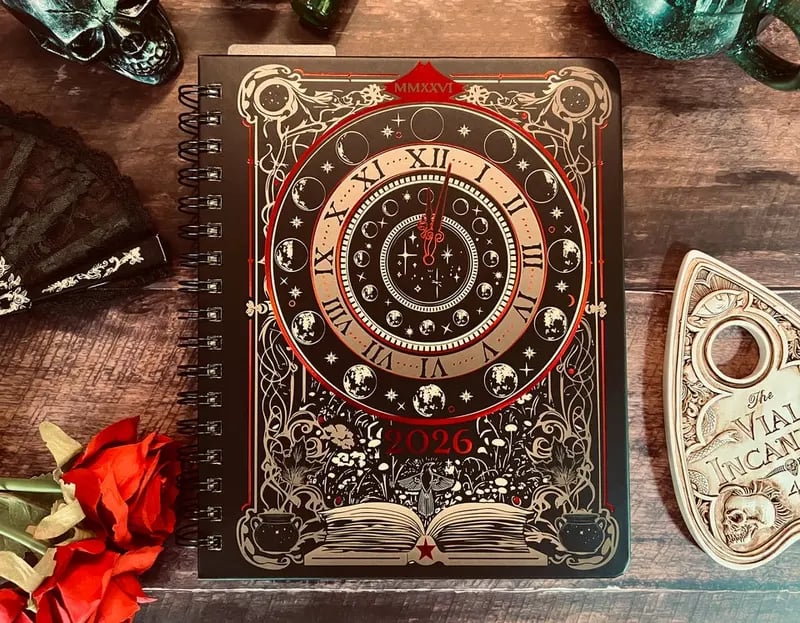 📚🧙‍♀️Waiting for the Night 2026 Weekly Planner🧹HARDCOVER BOOK