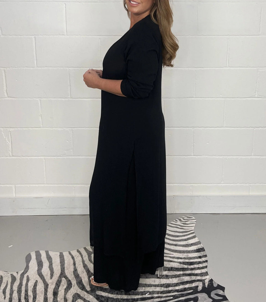 🔥Casual 2 Pieces Suit With Long Top & Matching Trouser