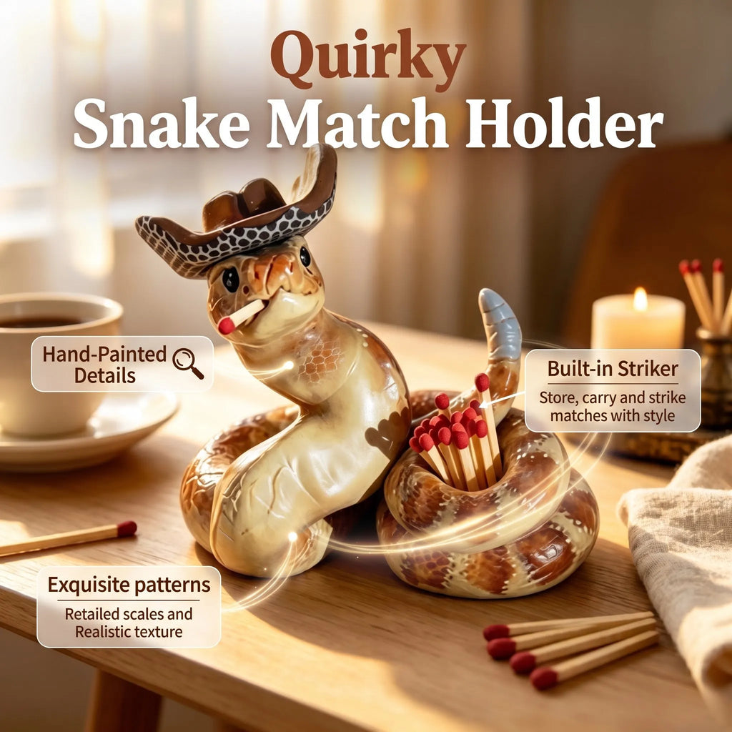 🎉🐍 Snake-Shaped Match Holder – Creative Decorative Match Holder