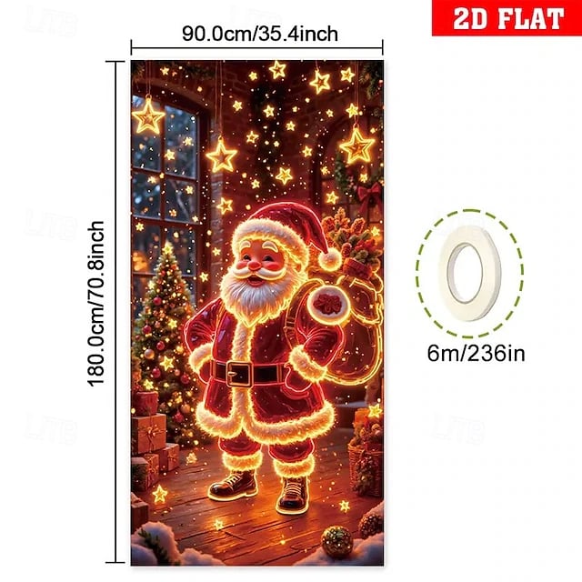🎄Christmas Door Cover For Instant Holiday Decor