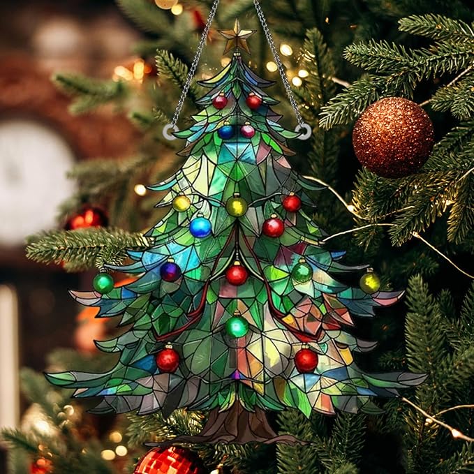 🎄🌈Christmas Tree Sun Catcher(2D Acrylic)