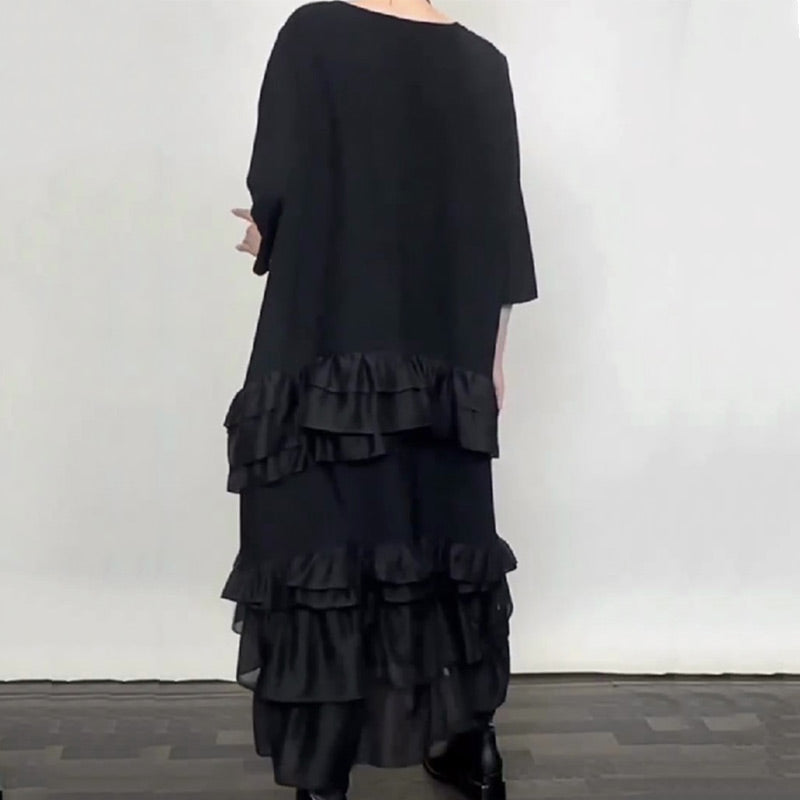 🔥New Arrivals Special Offer-Oversized Ruffle Layered Flowy Dress