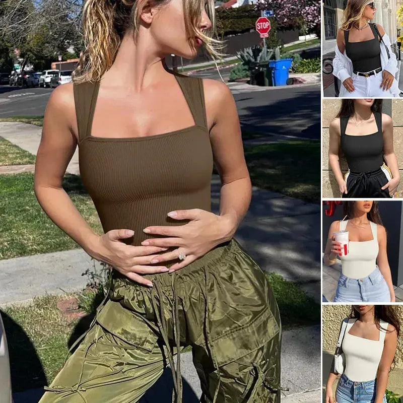 [🔥Final 3-hour Preferential Deal 🔥 HOT SALE💥Sleeveless Tummy Control Tank Tops Bodysuits