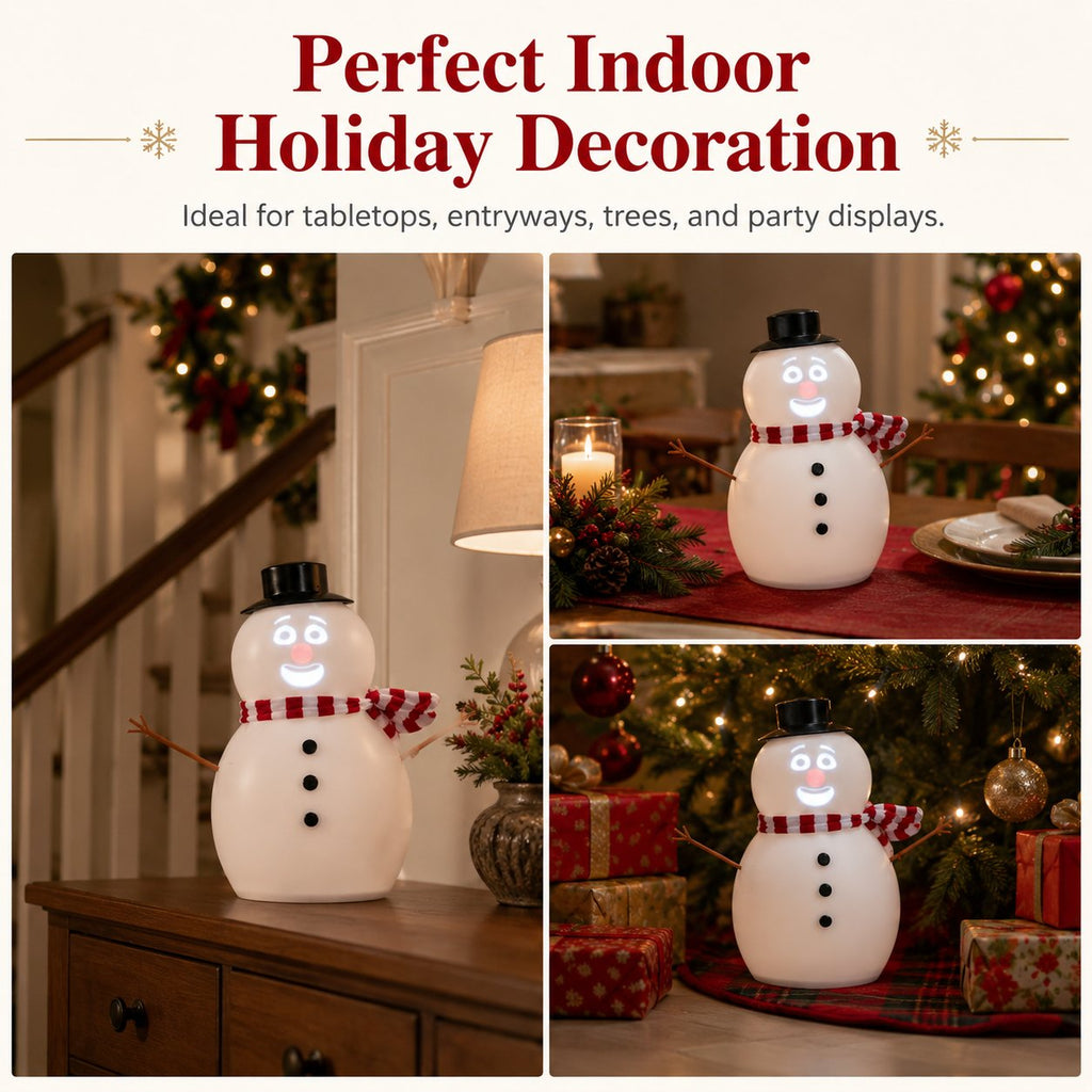⛄ 12" Animated Talking Snowman – LED Light Up Singing & Talking Christmas Snowman Decoration