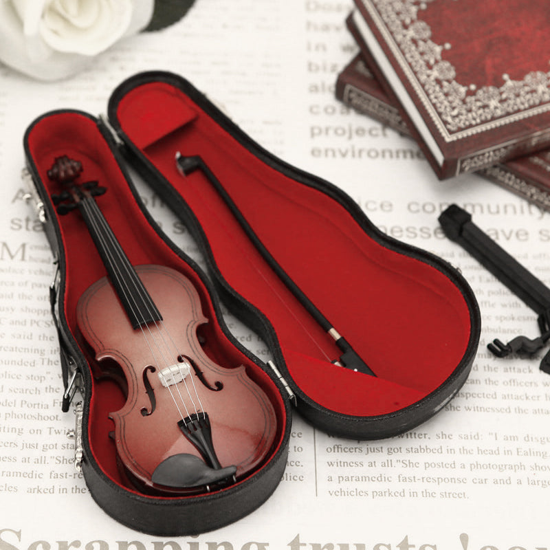 🎄 Mini Violin Model Ornament – Exquisite Detail, Perfect for Graduation Gift & Holiday Decor ✨📦