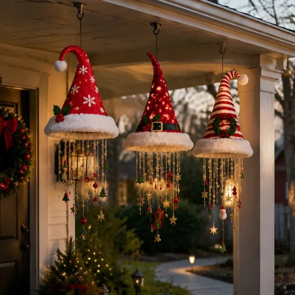 🎅 Santa Hat Hanging Chandelier 🎄