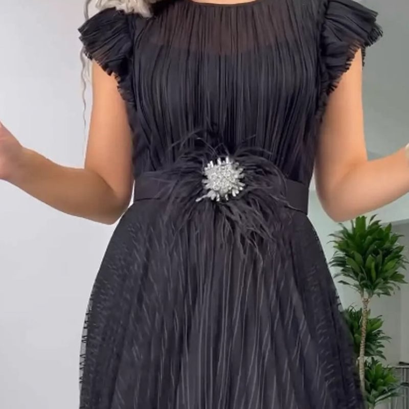 🌸Spring Specials🌸 Gauze Spun Pleated Slim Fit Dress