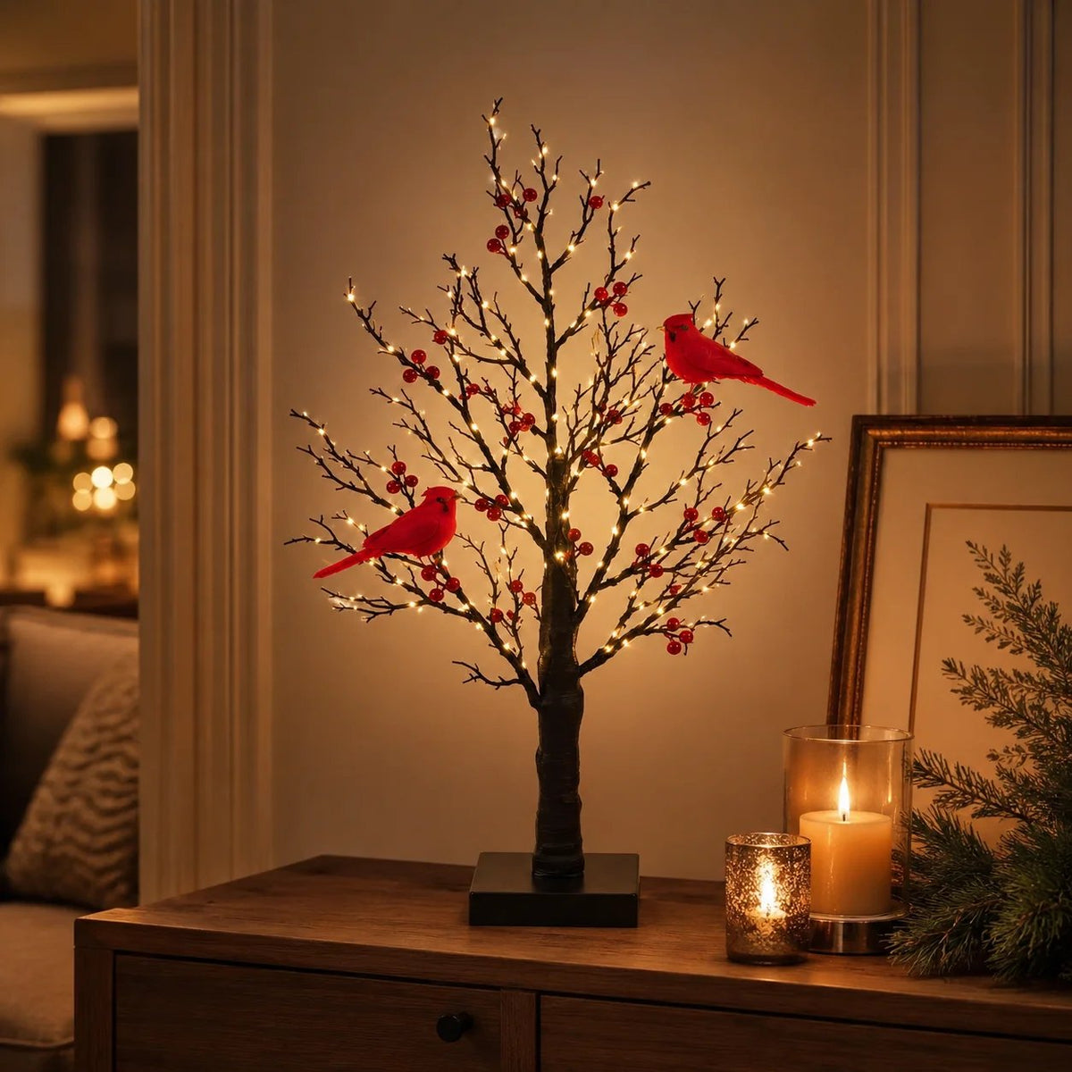 🔥HOT SALE🔥 ✨ 2026 Vintage Glowing Cardinal Tree