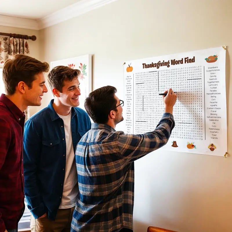🔥🎉 Jumbo Thanksgiving Word Search Poster🎉