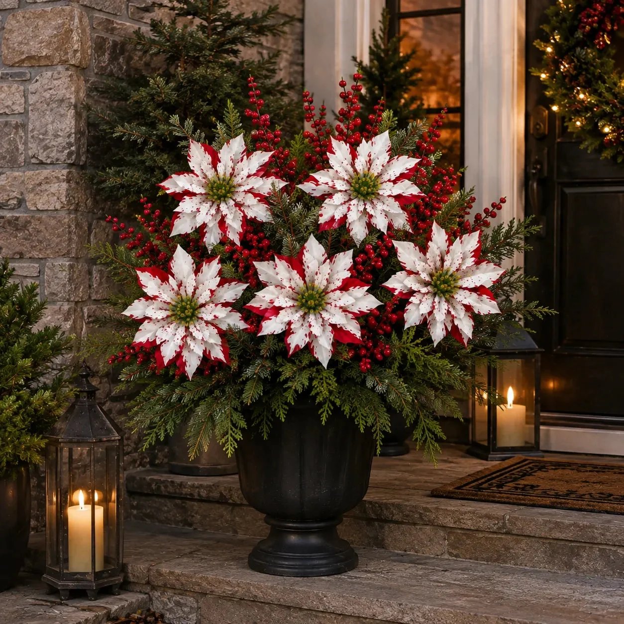 🎉❀🔥Christmas Poinsettia Planter Inserts