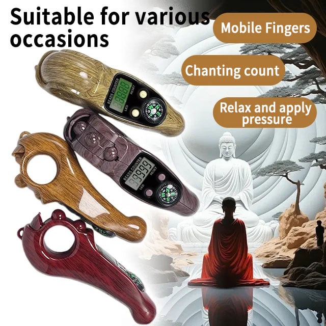 Electronic chanting decompression counter with compass