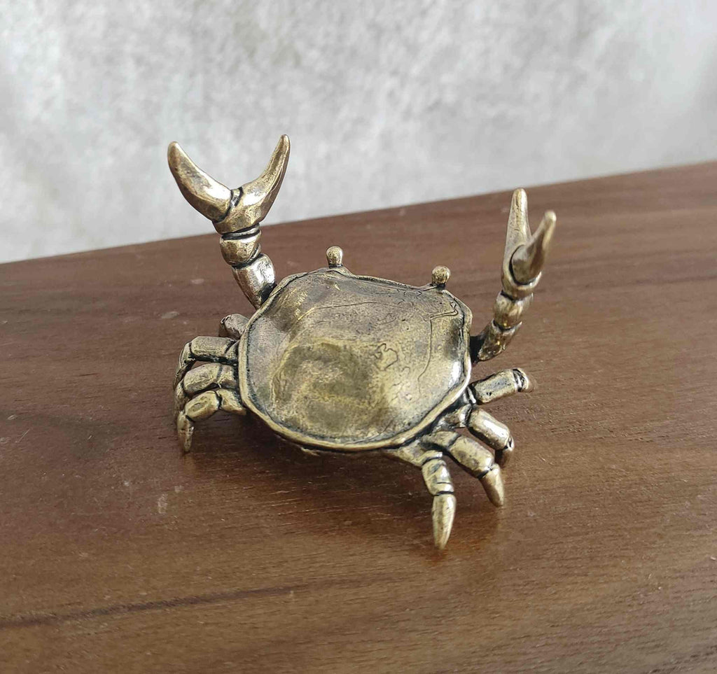 🔥Solid brass hand carved crab, tableware stops, pen stop