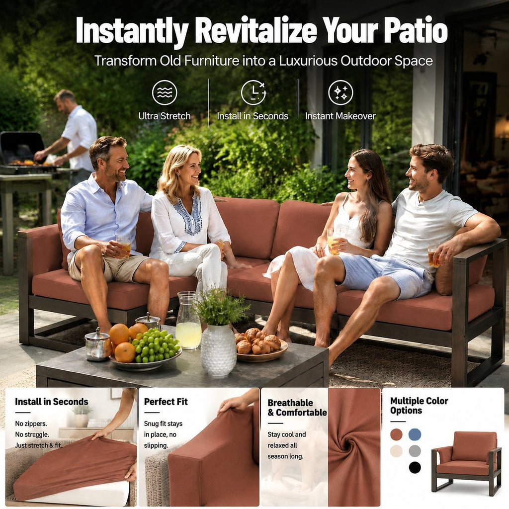 Stretch Sofa Cushion Covers Set (4 / 8 / 12 PCS) 🔥