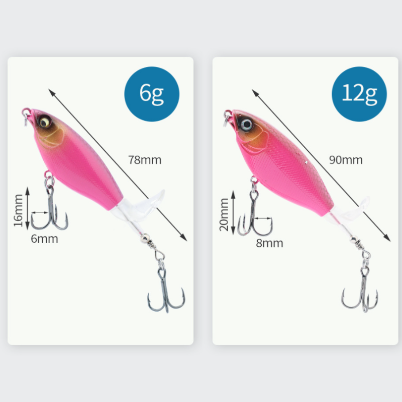 🎉❄️6.5g/12g propeller surface lure bionic fish hook❄️