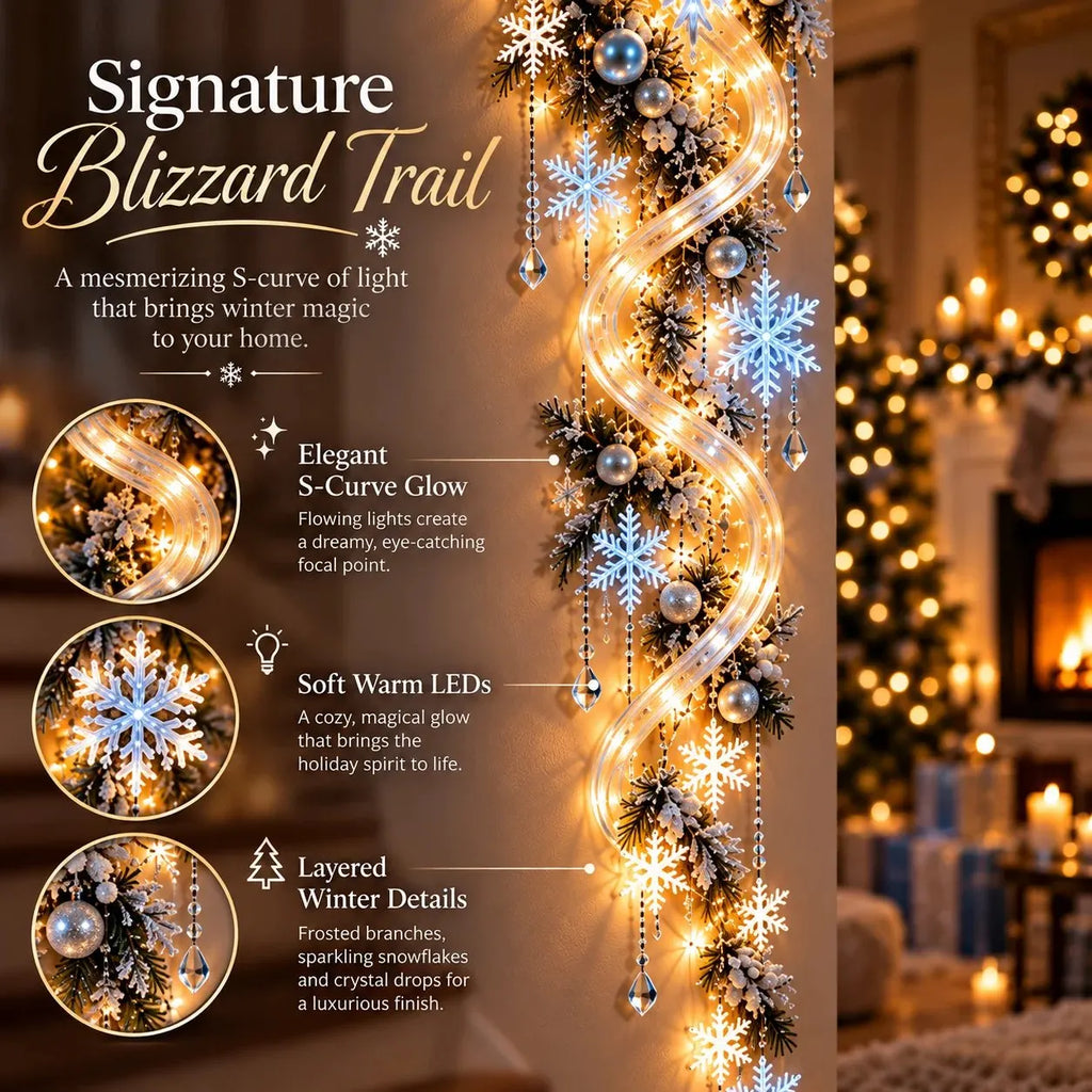 ⭐🔥❄️ Giant Snowflake Blizzard TrailTM- Let the Snowstorm Glow Indoors