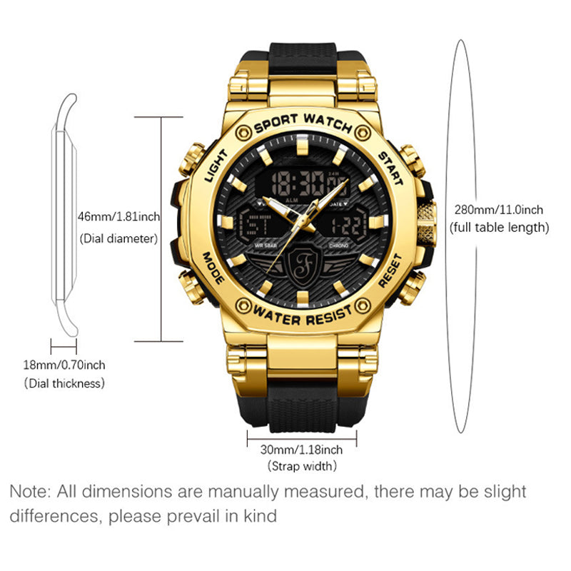 ⏰Waterproof and luminous multifunction watch for men