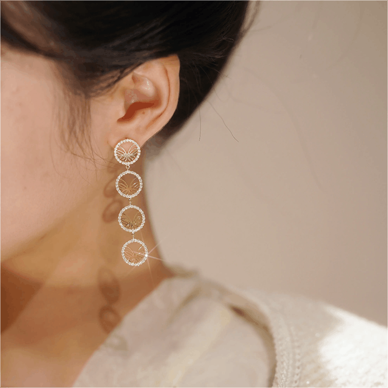Butterfly tassel earrings