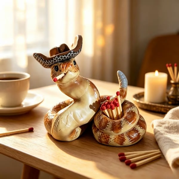🎉🐍 Snake-Shaped Match Holder – Creative Decorative Match Holder