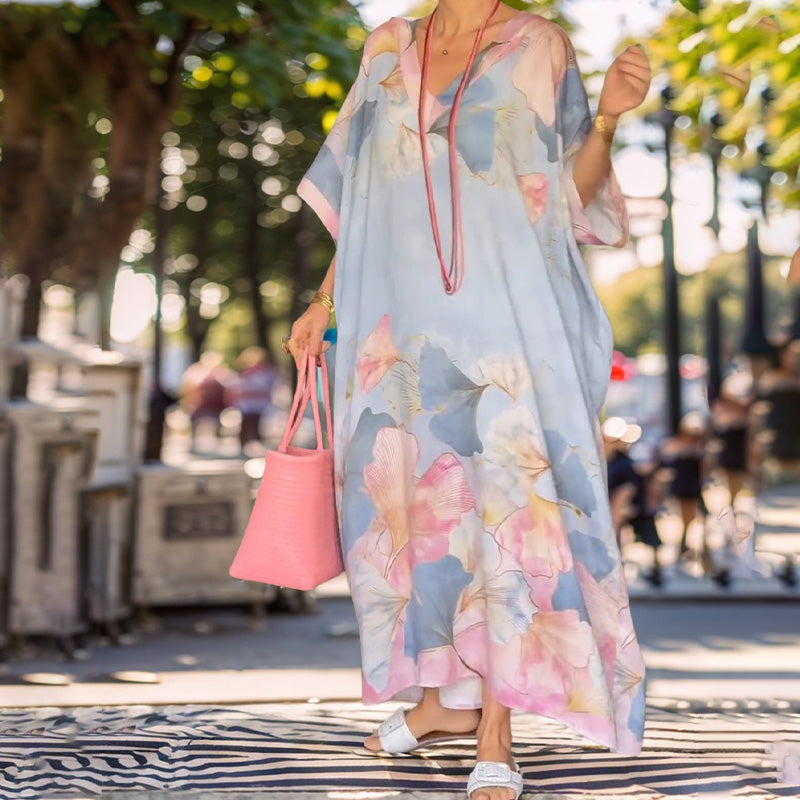 Long Sleeve Hollow Flower Loose Dress