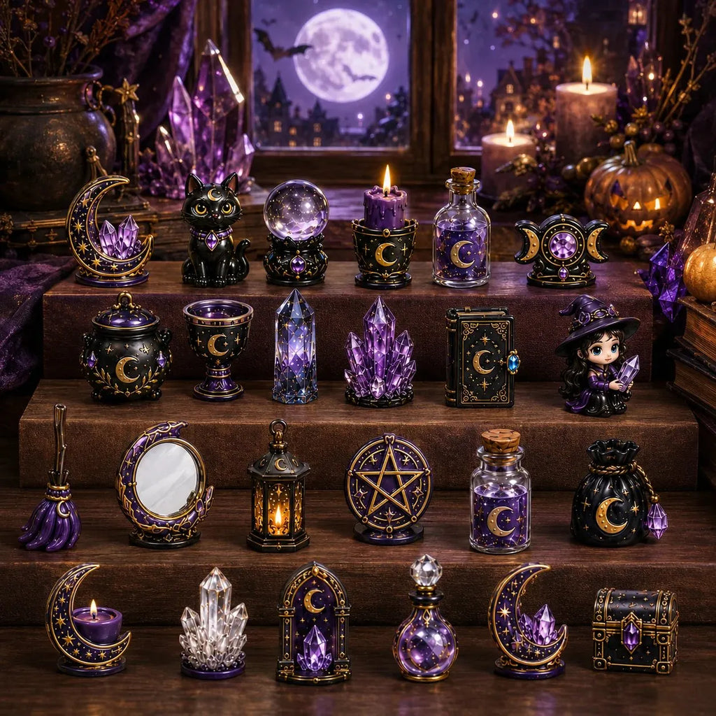 | 24 Tage voller mystischer Miniaturen, kristallinspirierter Überraschungen und zauberhafter Hexen-Fantasie ✨🔮 🔮