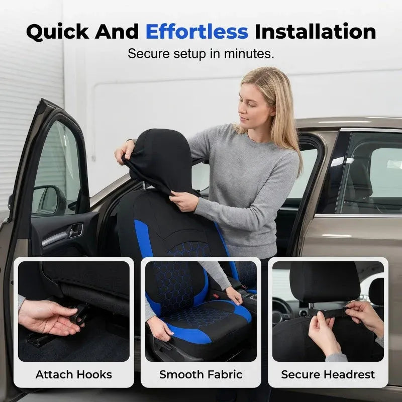 🔥Universal 9-Piece Car Seat Cover Set for 5-Seat Vehicles